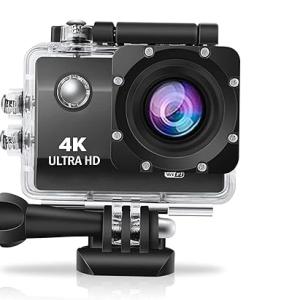 Lapras 4K 1080 Action Camera, Dual 2 Inch LCD Screen 16 MP Image Sensor 170 Wide-Angle Lens Sports Camera